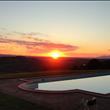 Tramonto sulla piscina