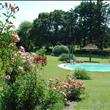 Angolo del giardino con piscina